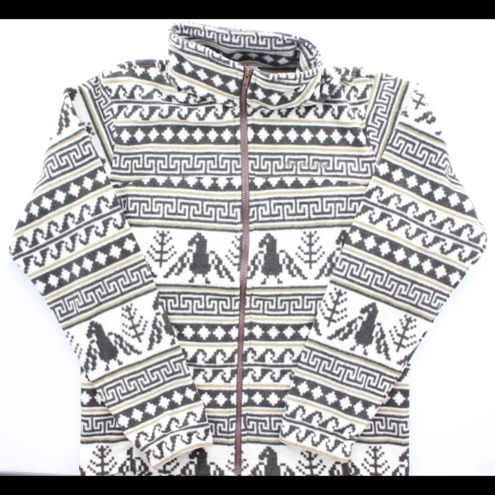 Columbia XL Women’s Brown White Bird Fleece Jacket